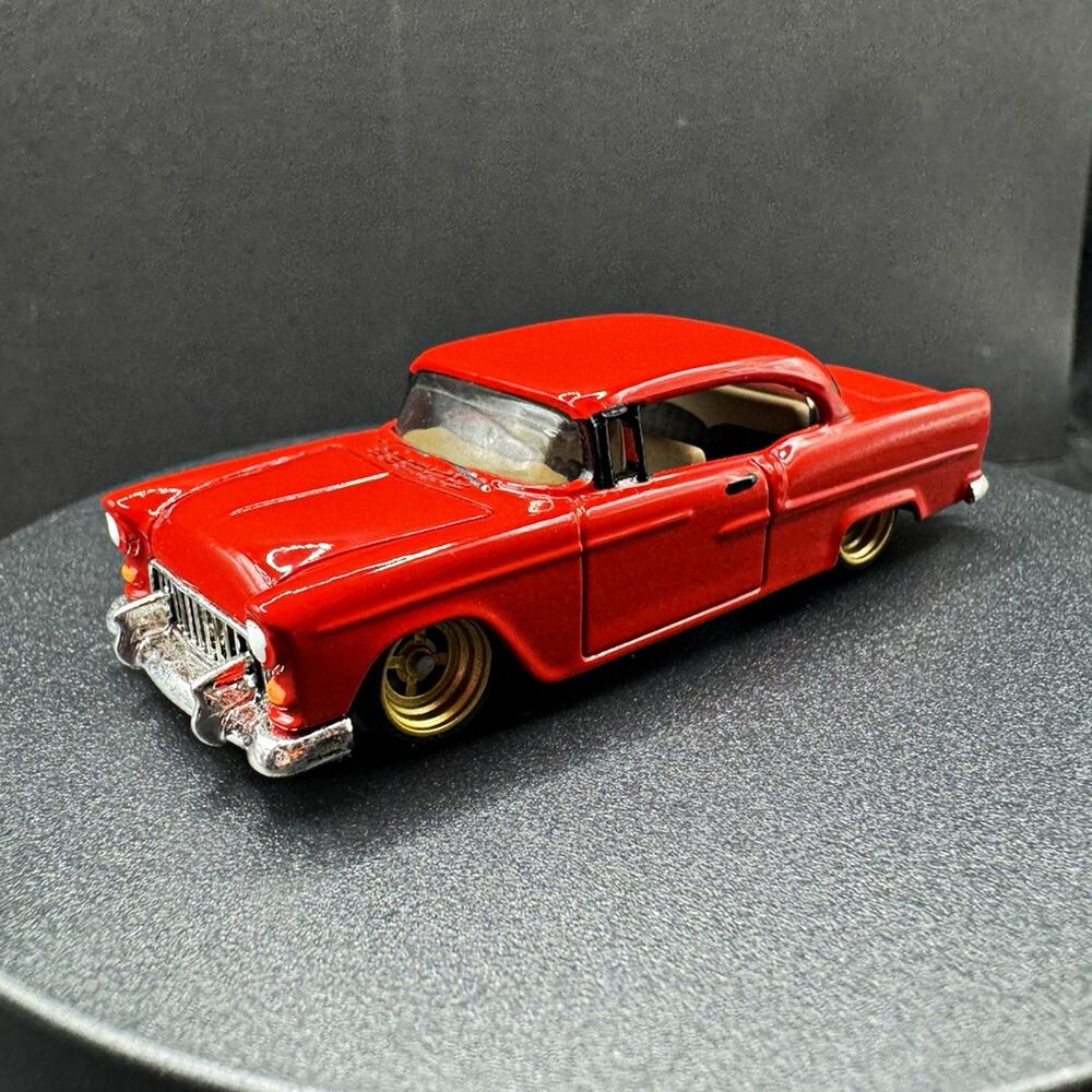 Hot Wheels Red 55 Chevy Bel Air Car - Red Car Vehicle Type - CUSTOM